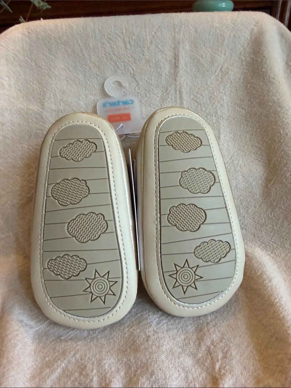 NWT~ Carter's Metallic Gold T-Strap Mary Jane Baby Shoes. SZ 12~18 Months